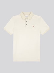 U.S. Polo Assn Natural Mens Textured Polo Shirt - Image 5 of 7