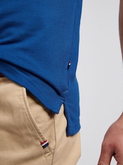 U.S. Polo Assn Blue Mens Pop Colour Pique 100% Cotton Polo Shirt - Image 5 of 8