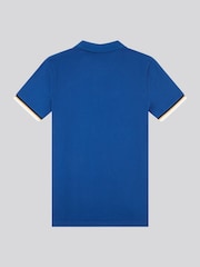 U.S. Polo Assn Blue Mens Pop Colour Pique 100% Cotton Polo Shirt - Image 7 of 8