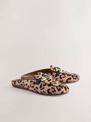 Leopardji potisk - Usnjeni natikači s kovinskim detajlom Forever Comfort® - Slika 8 iz 11