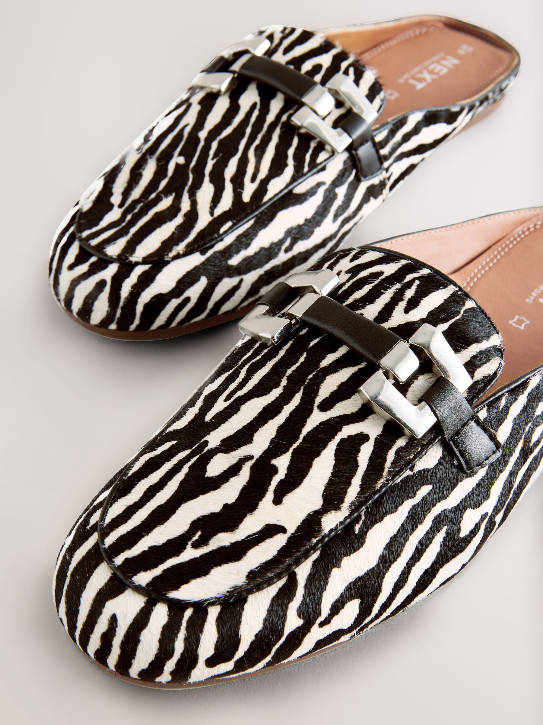 Buy Zebra Forever Comfort® Leather Hardware Trim Detail Loafer