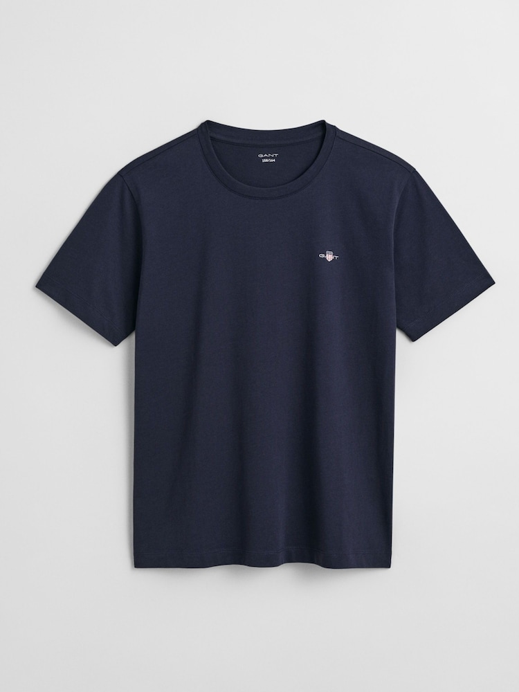 GANT Blue 100% Cotton Jersey Pyjamas Set - Image 2 of 4