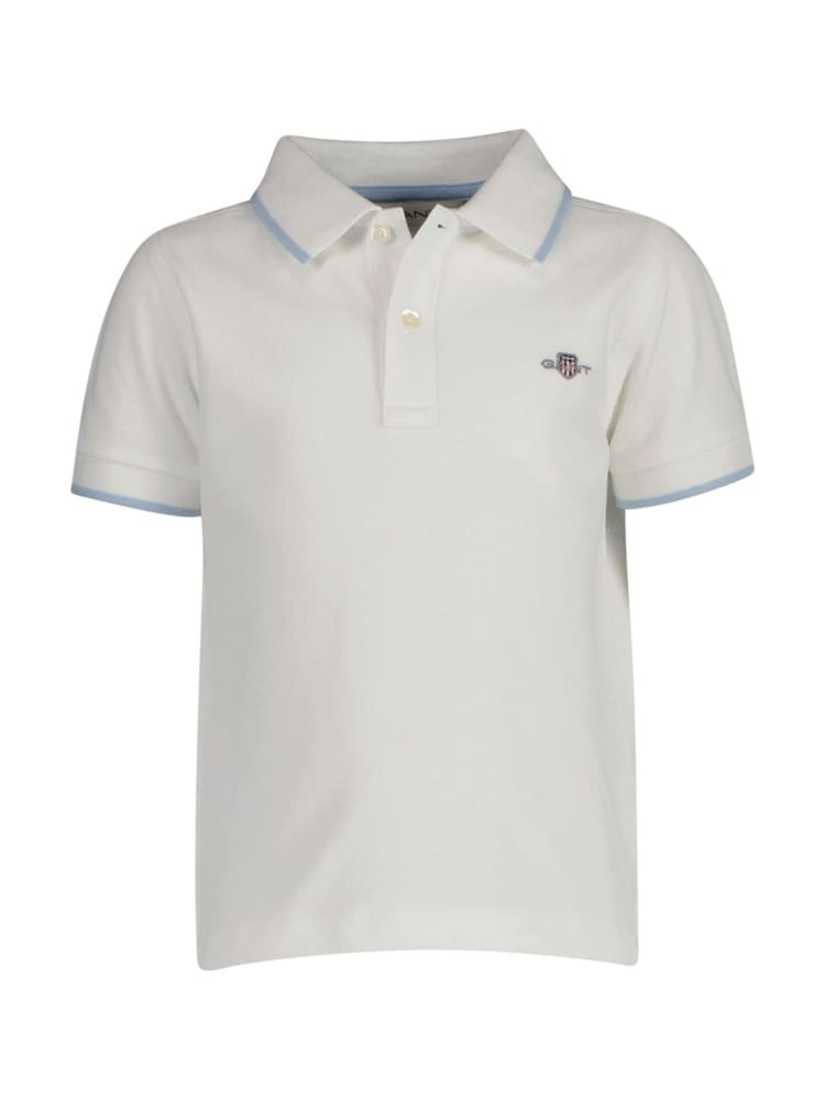 GANT Off White Kids Tipped Pique Polo Shirt - Image 1 of 5