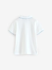 GANT Off White Kids Tipped Pique Polo Shirt - Image 3 of 5
