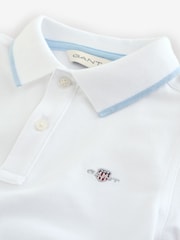 GANT Off White Kids Tipped Pique Polo Shirt - Image 5 of 5