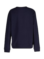 GANT Blue Relaxed-Fit Crew Neck 100% Cotton Sweatshirt - Image 2 of 3