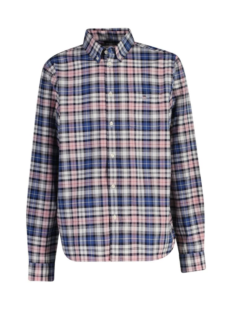 GANT Pink Regular-Fit Check Oxford Shirt - Image 1 of 1