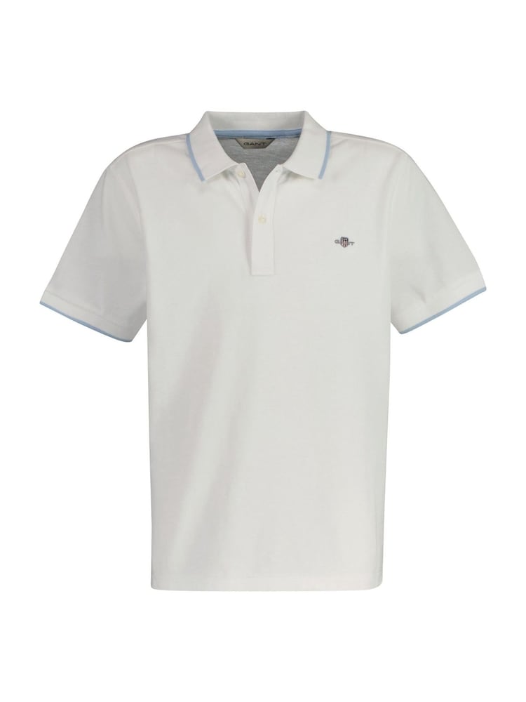 Blanco - GANT Kids Tipped Pique Polo Shirt - Imagen 1 de 3