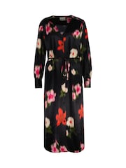 GANT Black Relaxed-Fit Floral Print Shirt Dress - Image 5 of 6