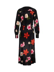 GANT Black Relaxed-Fit Floral Print Shirt Dress - Image 6 of 6