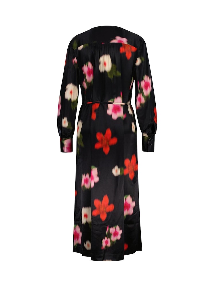 GANT Black Relaxed-Fit Floral Print Shirt Dress - Image 6 of 6