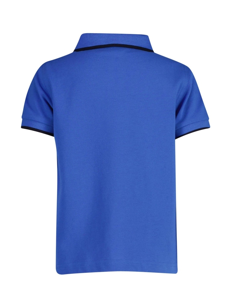 GANT Blue Chrome Kids Tipped Pique Polo Shirt - Image 2 of 3