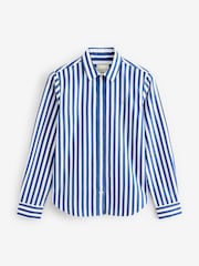 GANT Blue Regular Poplin Wide Striped 100% Cotton Shirt - Image 6 of 6
