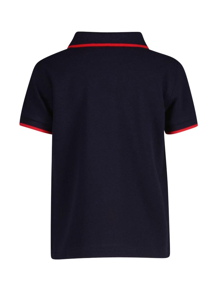 GANT Blue Kids Tipped Pique Polo Shirt - Image 2 of 3