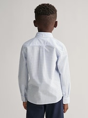 GANT Blue Gingham Shield 100% Cotton Shirt - Image 3 of 6