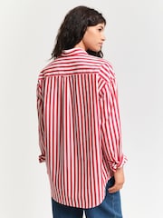 GANT Red Classic Striped Button Down 100% Cotton Shirt - Image 2 of 5
