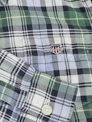 GANT Blue Boys Check Oxford Shirt - Image 4 of 4