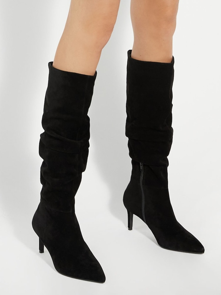 Dune London Black Slouchings Slouch Point Boots - Image 1 of 6