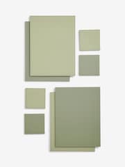 Set of 4 Sage Green Rectangle Reversible Faux Leather Placemats and Coasters - Image 3 of 3
