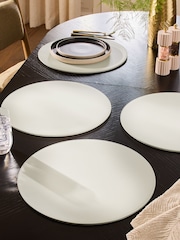 Set of 4 Natural Large Faux Leather Placemats - Image 1 of 4