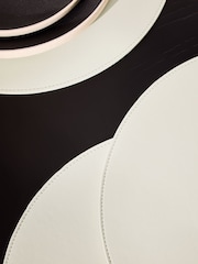 Set of 4 Natural Large Faux Leather Placemats - Image 3 of 4