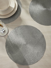 Set of 4 Silver Wipe Clean PVC Placemats - Image 2 of 4