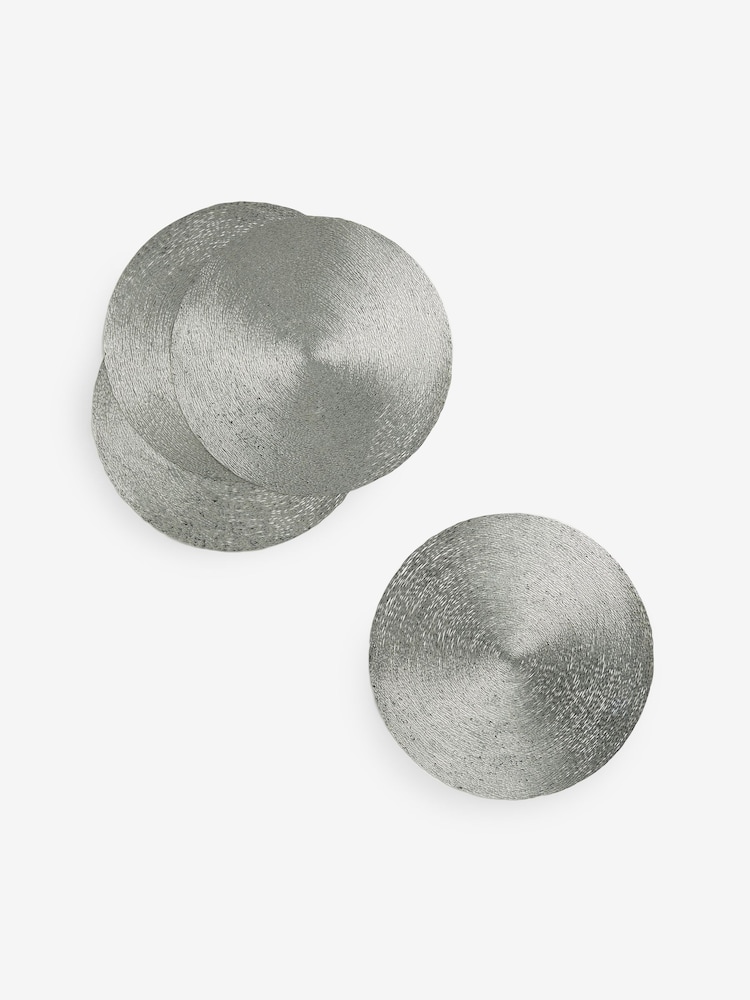 Set of 4 Silver Wipe Clean PVC Placemats - Image 4 of 4