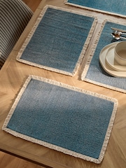 Set of 4 Blue Placemats - Image 1 of 4