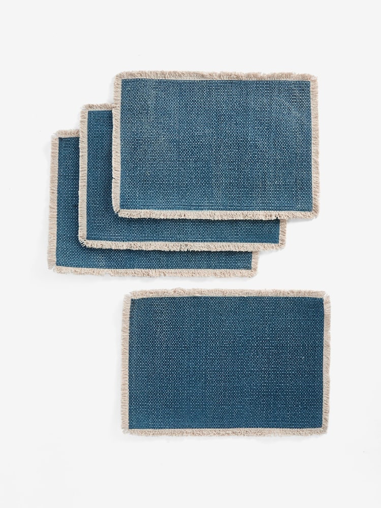 Set of 4 Blue Placemats - Image 4 of 4 Set of 4 Blue Placemats - Image 4 of 4