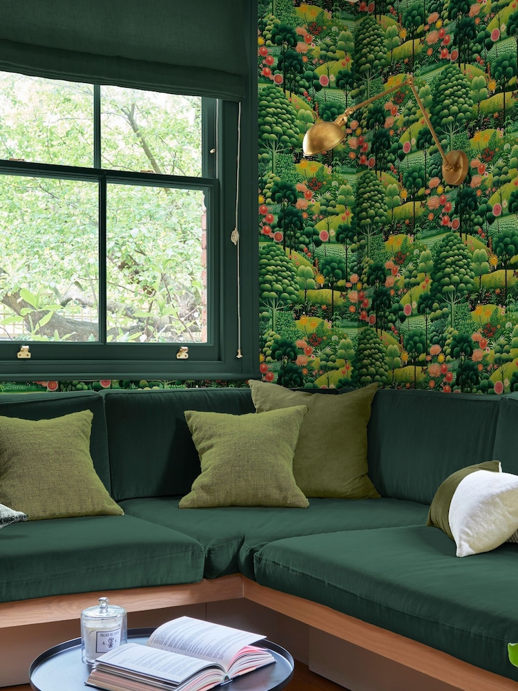 Graham & Brown Green Arley Garden Day 10M Wallpaper - Image 1 of 4