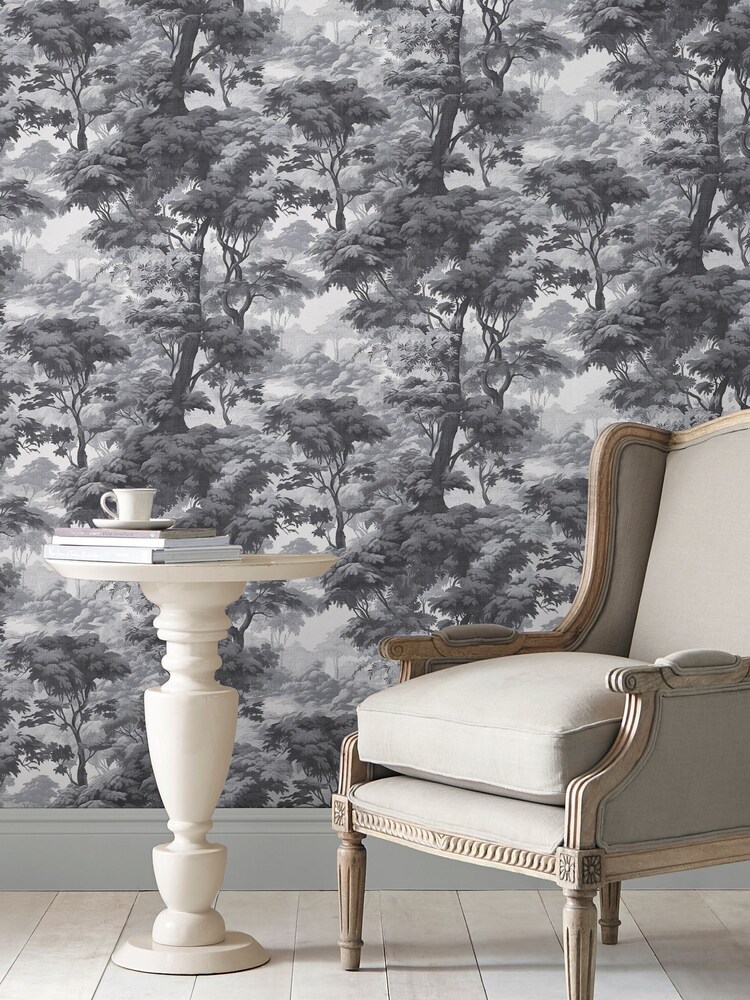 Graham & Brown Black & White Bobart's Garden 10M Wallpaper - Image 1 of 4 Graham & Brown Black & White Bobart's Garden 10M Wallpaper - Image 1 of 4