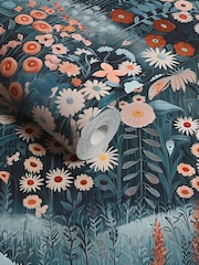 Graham & Brown Midnight Glenwhan Wildflower 10M Wallpaper - Image 3 of 4