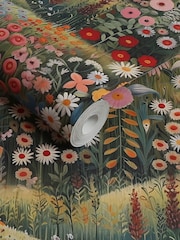 Graham & Brown Green Glenwhan Wildflower Summer 10M Wallpaper - Image 3 of 4