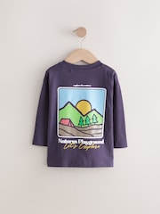 Purple Back Print Long Sleeve T-Shirt (3mths-7yrs) - Image 2 of 4