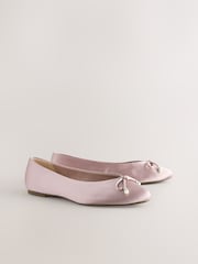 Dusky Pink Forever Comfort® Bridesmaid Pear Bow Detail Ballerinas - Image 8 of 11