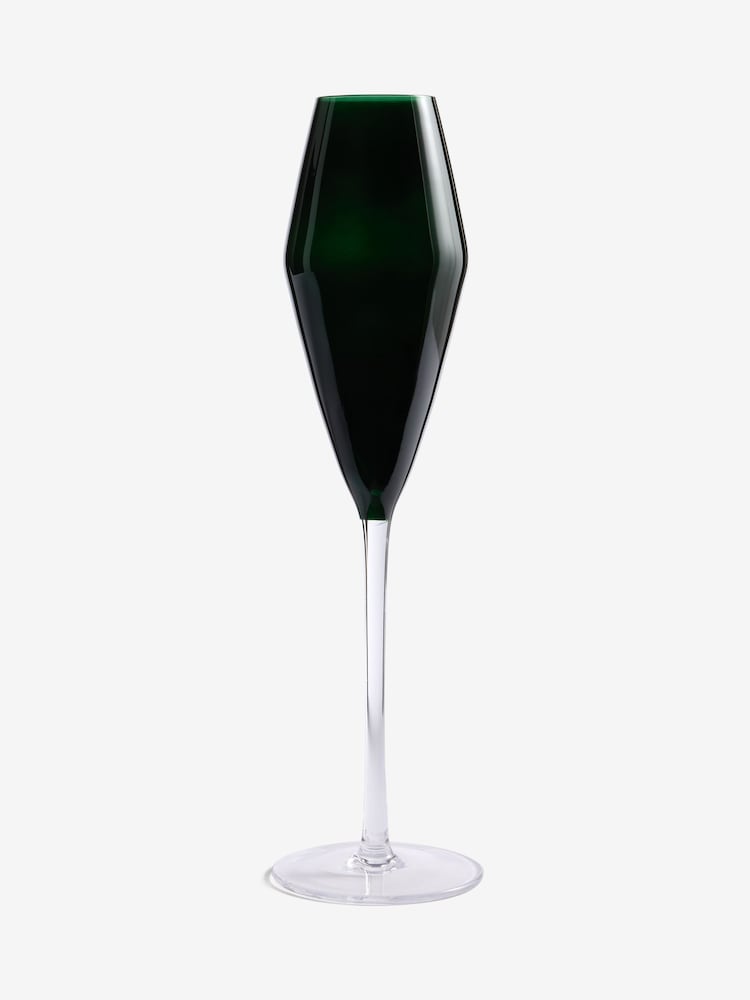 Green Nova Set of 4 Prosecco Flute Glasses - Image 1 of 1 Green Nova Set of 4 Prosecco Flute Glasses - Image 1 of 1