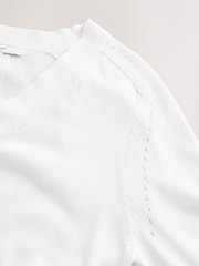 White Soft Touch Button Up Knitted Cardigan - Image 7 of 8