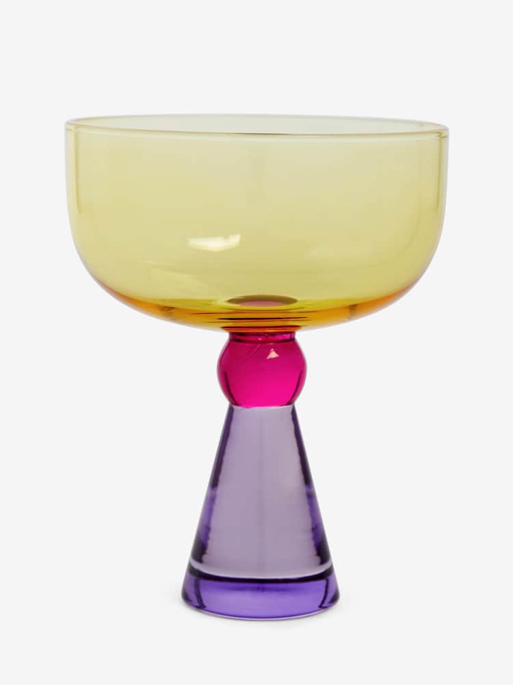 Set of 2 Multi Aubrie Bright Cocktail Glasses - Image 3 of 3