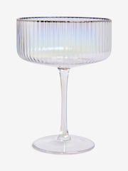 Set of 2 Silver Hollis Iridescent Cocktail Glasses - Image 3 of 3