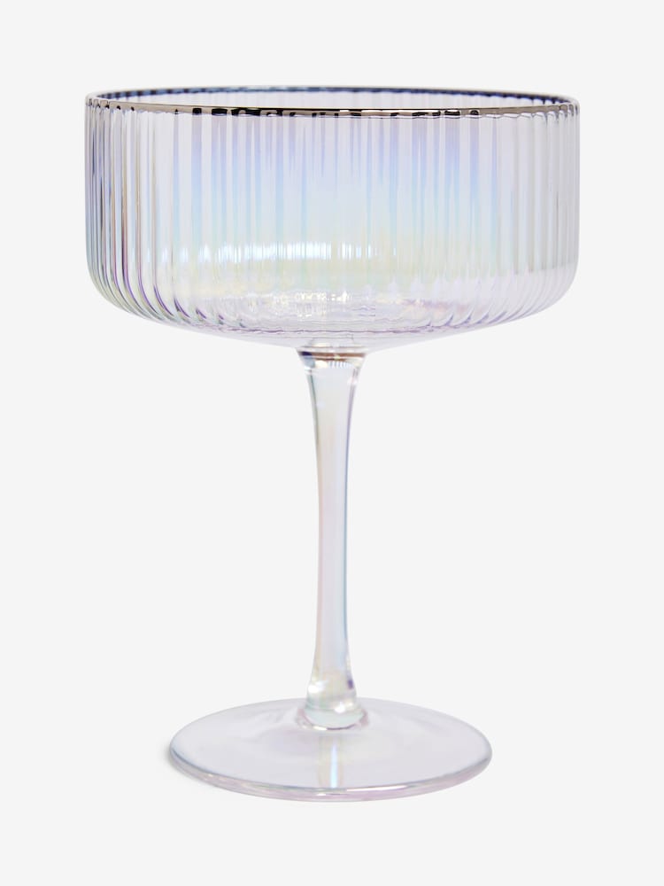 Set of 2 Silver Hollis Iridescent Cocktail Glasses - Image 3 of 3 Set of 2 Silver Hollis Iridescent Cocktail Glasses - Image 3 of 3
