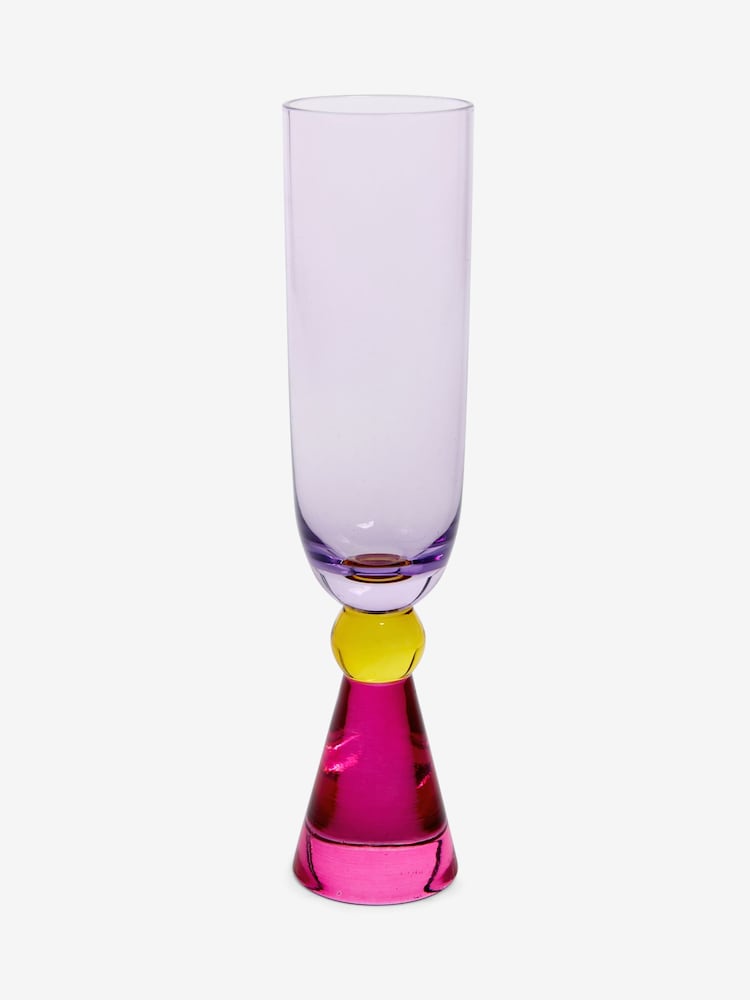 Set of 2 Multi Aubrie Bright Champagne Flutes - Image 1 of 3