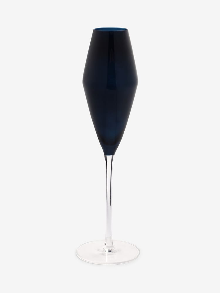 Navy Nova Set of 4 Prosecco Flute Glasses - Image 3 of 3