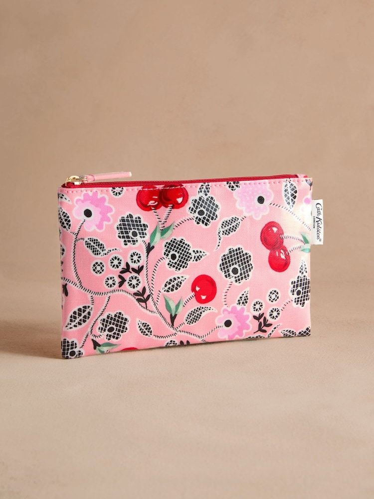Cath Kidston Pink Cherry 100% Cotton Zip Purse - Image 1 of 3