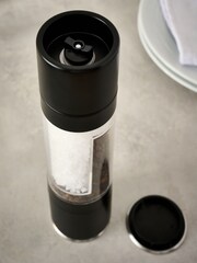 Black Steel Two in One Salt and Pepper Grinder - Image 2 of 3