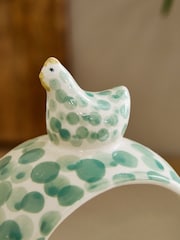 Sage Green Chicken Salt Pig Serveware - Image 2 of 5