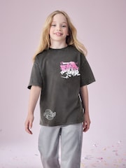 Charcoal Grey Sonic 3 Movie Oversized License 100% Cotton T-Shirt (3-16yrs) - Image 2 of 6