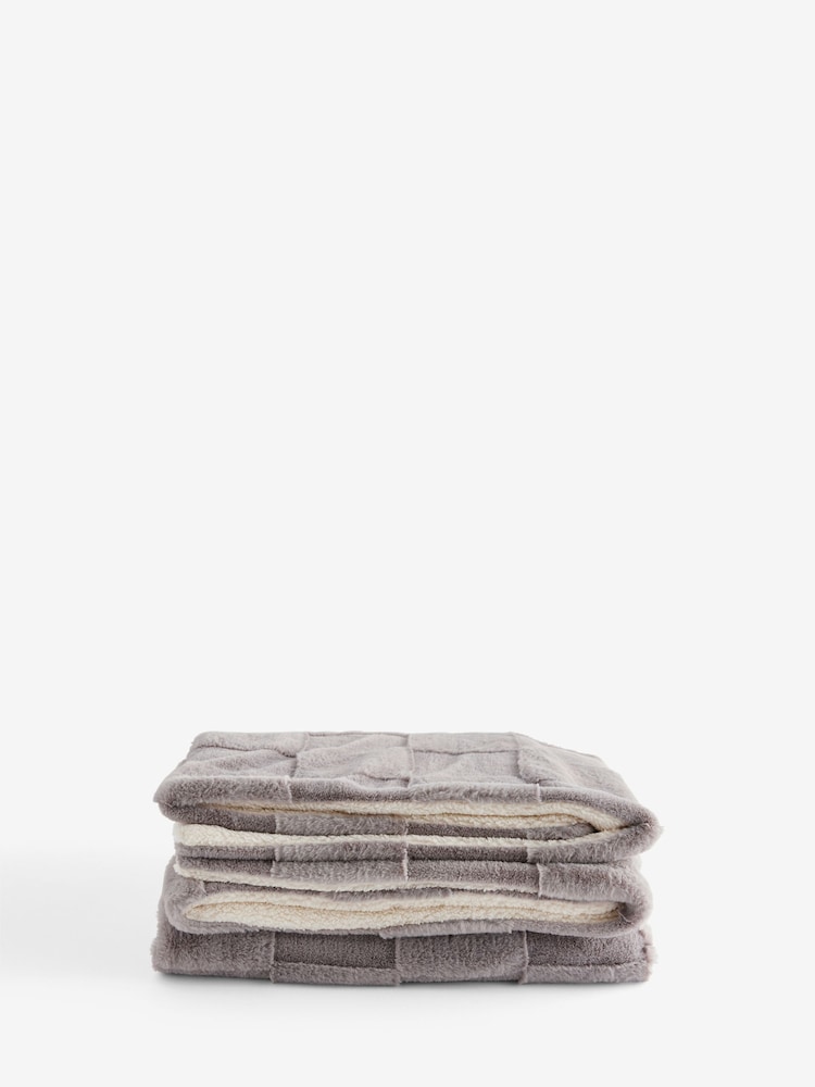 Jasper Checkerboard Cosy Fleece Reverse Throw - Imagem 5 de 5
