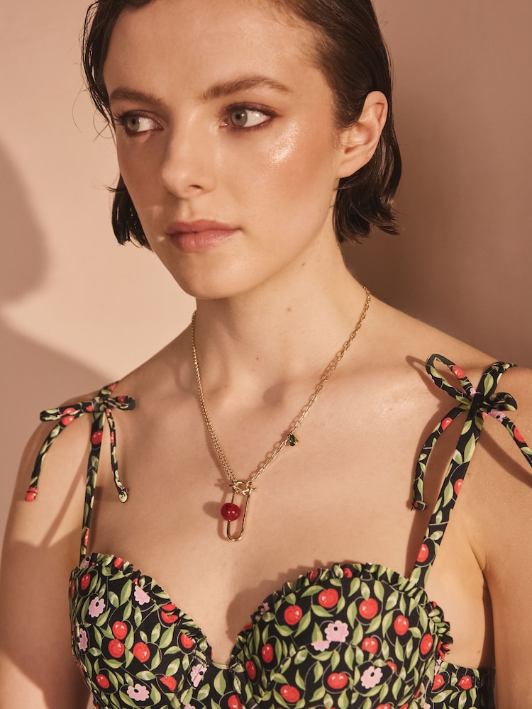 Cath Kidston Twisted Cherry Necklace - Imagen 1 de 6