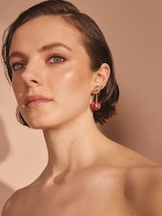 Cath Kidston Gold Tone Twisted Cherry Earrings - Image 4 of 8