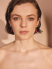 Cath Kidston Gold Tone Twisted Cherry Earrings - Image 5 of 8